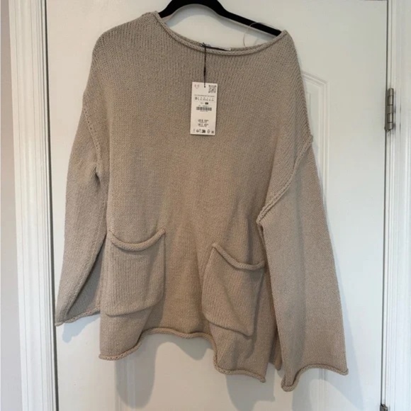 NWT Zara Pocket Sweater - Picture 2 of 2
